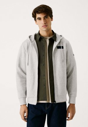 LOGO  - Zip-up sweatshirt - marl grey