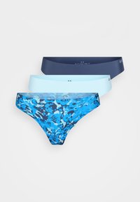 THONG PURE NO SHOW 3 PACK - Siaurikės - opal blue/downpour gray