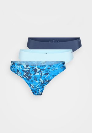 THONG PURE NO SHOW 3 PACK - Thong - opal blue/downpour gray