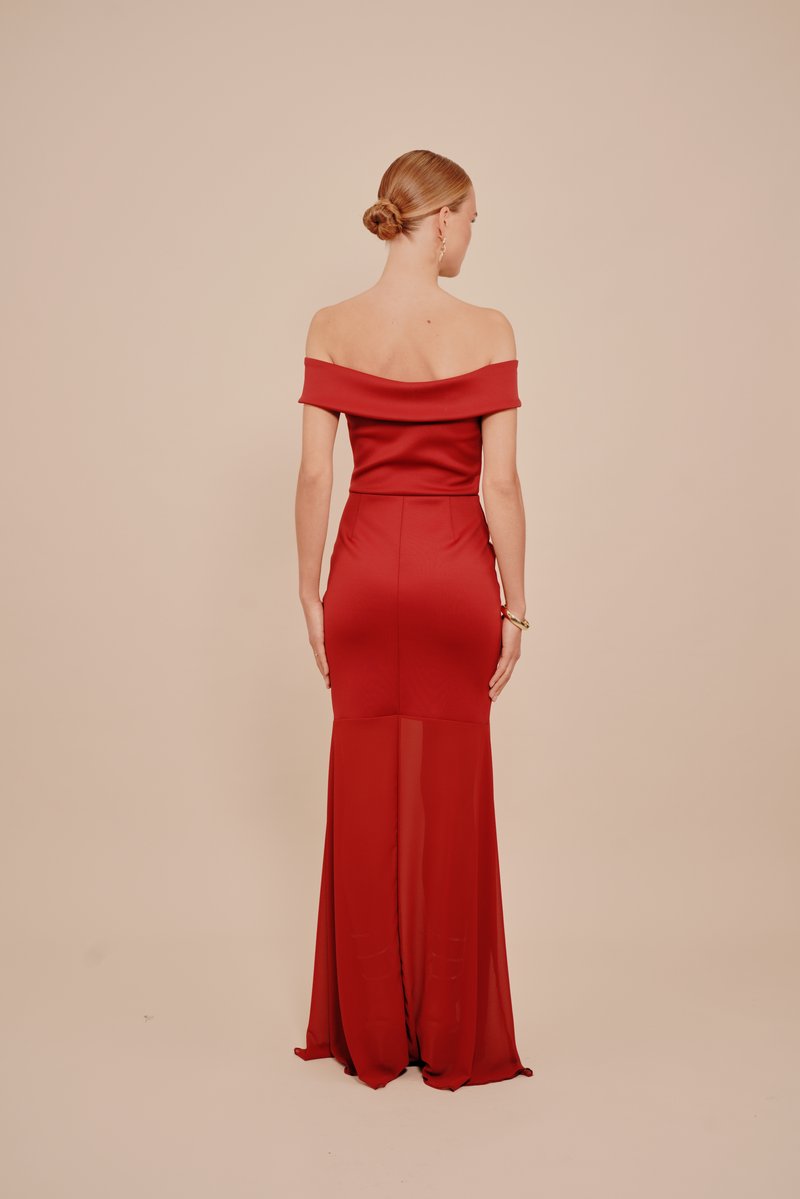 strapless open back dress Red Strapless Long Evening Prom Dresses, Custom Formal Side Slit Prom –  MarryLover main image 0
