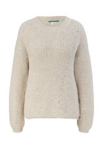 Langarm-Pullover Mit Glitzersteinchen In Beige-meli Produktbild-Vorschau 11