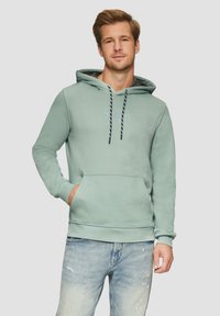 s.Oliver BESTICKTES  KÄNGURU - Hoodie - salbeigrün