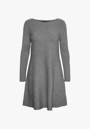 Vero Moda MINI U-BOOT AUSSCHNITT - Robe pull - medium grey melange