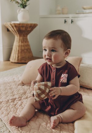 Next, REGULAR FIT - BUTTON THROUGH BABY ROMPER . - Tuta jumpsuit - brown seminal printed