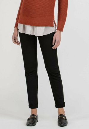 LUNA-SLIM MATERNITY - Trousers - black