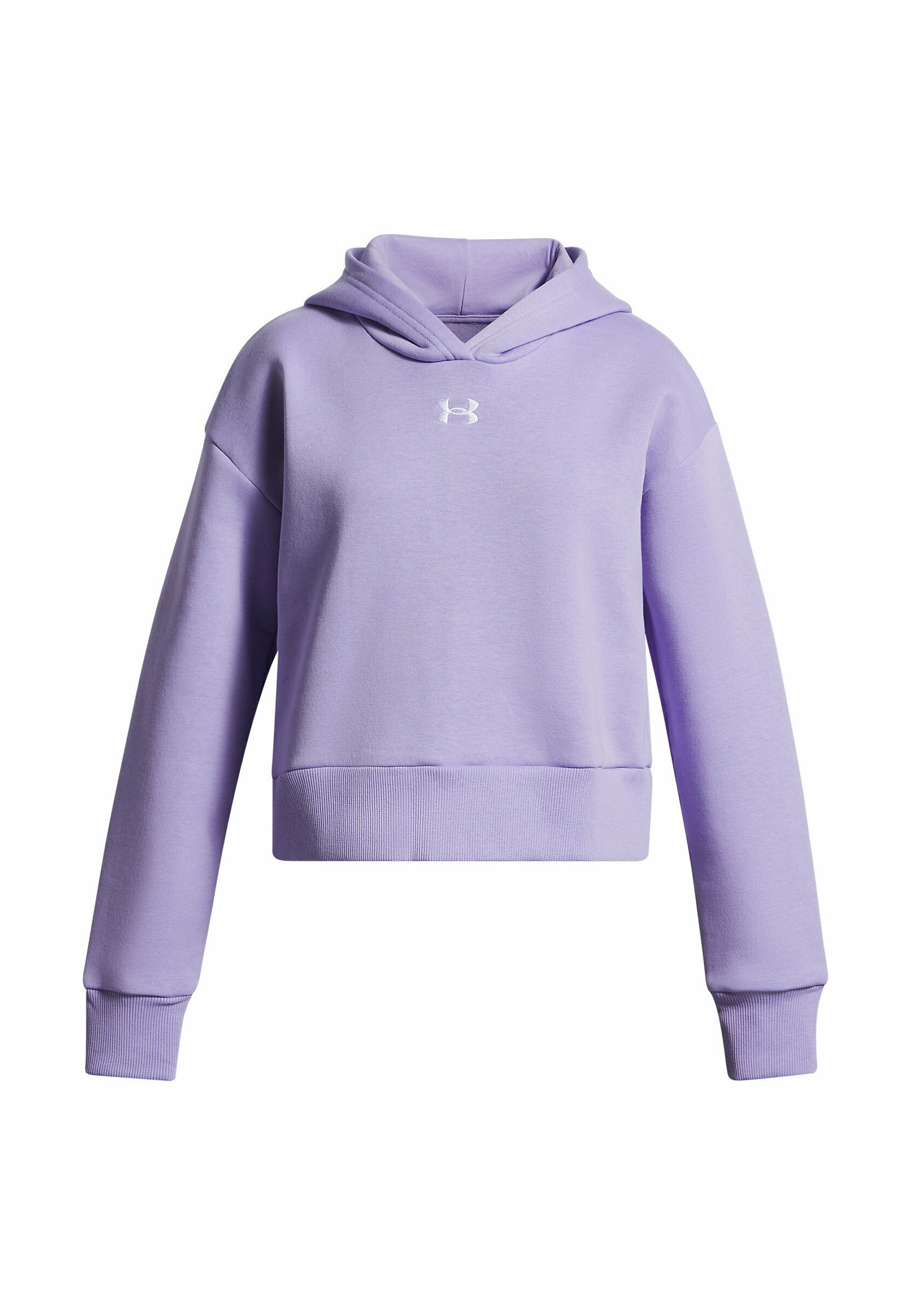 Under Armour RIVAL CROP Sweat à capuche transparent/violet