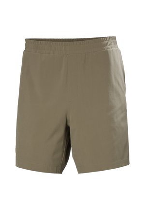 Męskie szorty codzienne w kolorze khaki, z elastycznym pasem i minimalnym przeszyciem, zaprojektowane dla wygody i codziennego noszenia.