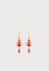 FABIANNA DROP - Ohrringe - gold-coloured/red
