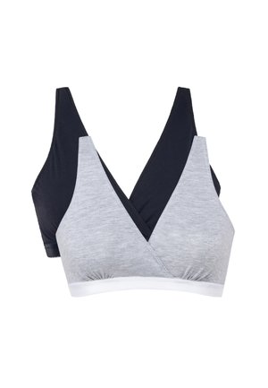 2-PACK - Reggiseno a triangolo - grey black