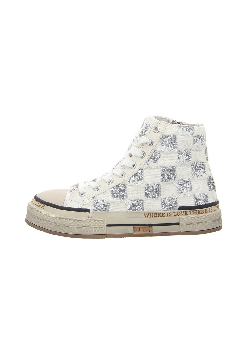 Rebecca White SNEAKER - High-top trainers - square febric white