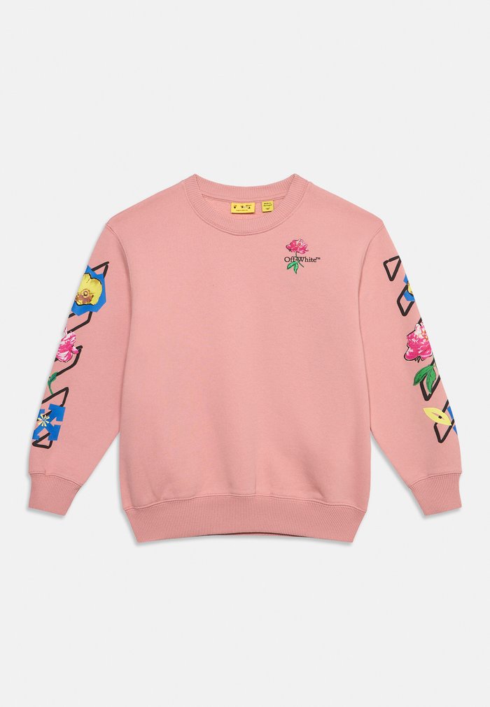 Off-White DIAG FLOWER CREW NECK UNISEX - Sweatshirt - blush