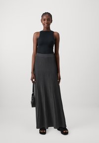 ONLY ONLTESS LONG SKIRT - Gonna lunga - dark grey melange