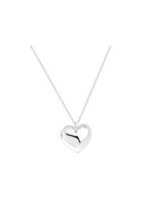 HART MEDAILLON - Necklace - silver-coloured