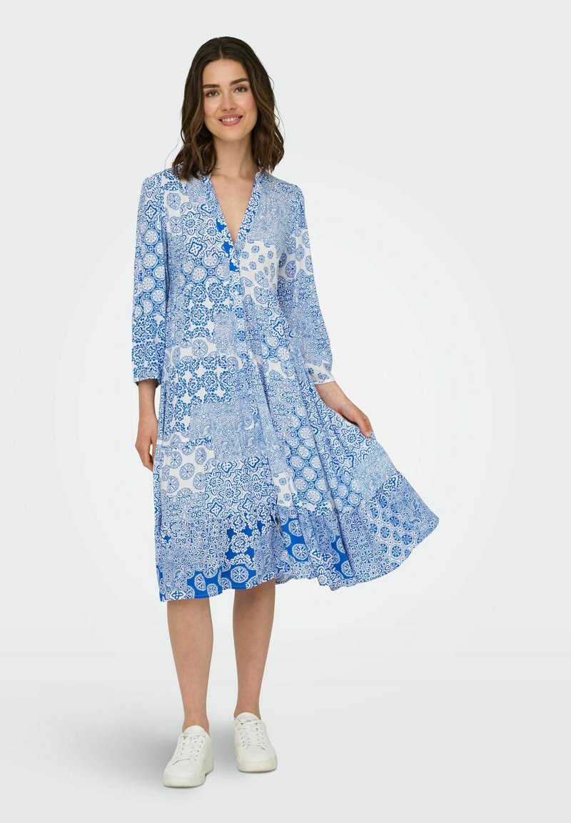 ONLY ONLMILANA 7/8 DRESS WVN NOOS - Vestito casual - princess blue/blu -  Zalando.it