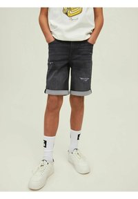 Jack & Jones Junior RICK ICON - Jeansshorts - black denim
