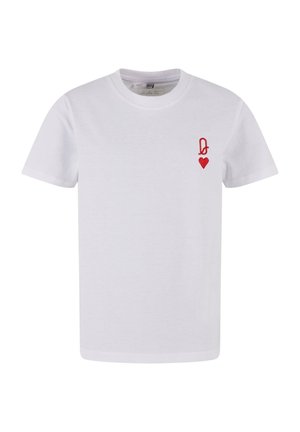 QUEEN CARD GAME - Print T-shirt - white