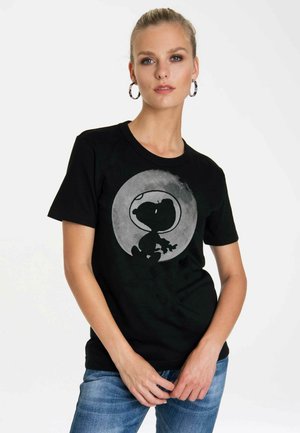 LOGOSHIRT, T-SHIRT SNOOPY - MOND - Print T-shirt - schwarz
