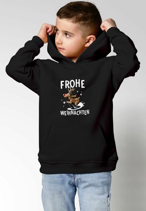 MoonWorks WEIHNACHTSMOTIVE LUSTIGE GESCHENKE OUTFIT - Hoodie - rentier schwarz