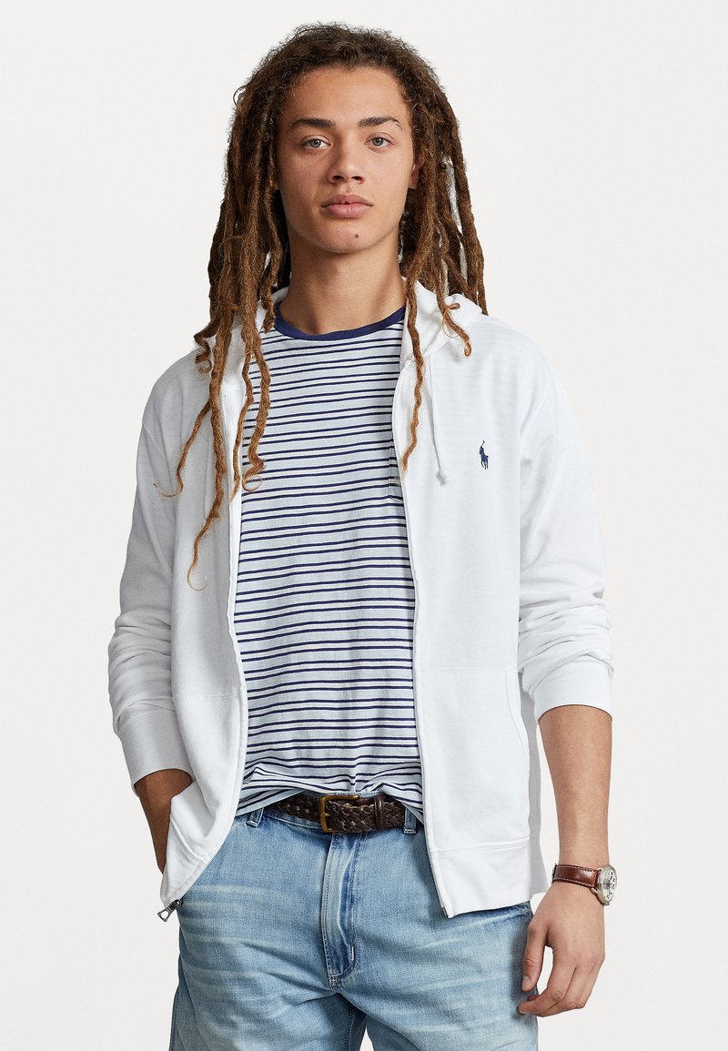 Polo Ralph Lauren - SPA TERRY FULL ZIP HOODIE - Sweater met rits - white, Vergroten