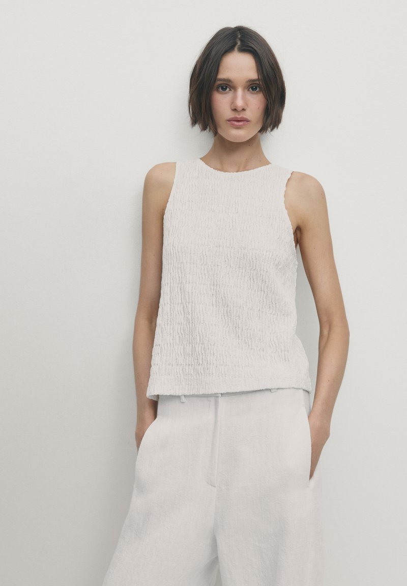 Massimo Dutti SLEEVELESS Top beige Zalando