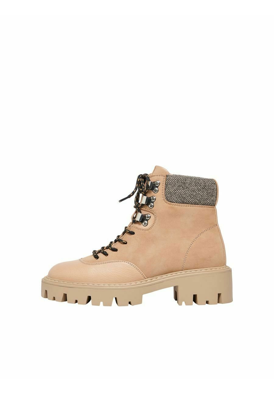 ONLY SHOES Enkellaarsjes met plateauzool - camel - Zalando.be