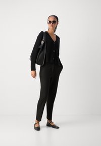 Marc O'Polo PANTS SLIT DETAIL - Housut - black