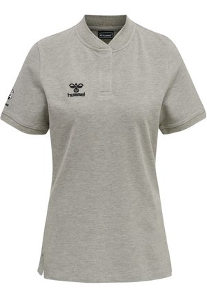 HMLMOVE GRID - Polo shirt - grey melange