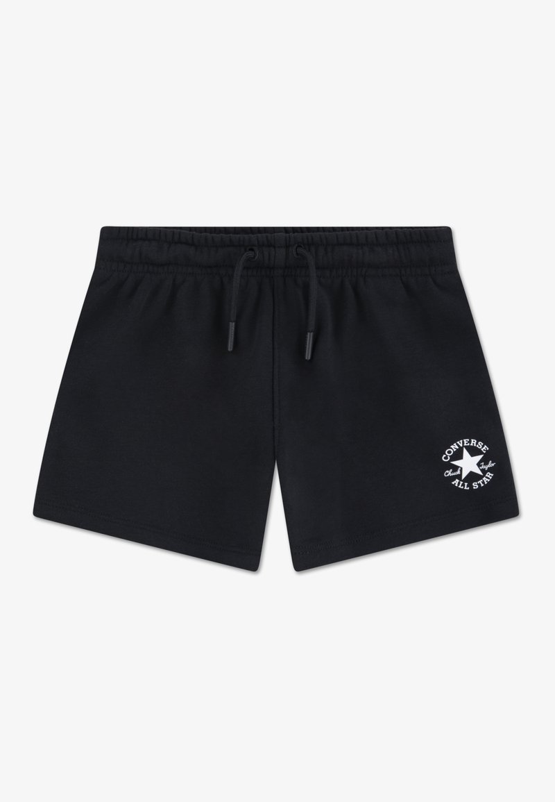 Μαύρο βαμβακερό σορτς με ελαστική μέση και κορδόνι. Διαθέτει λευκό λογότυπο στην κάτω αριστερή πλευρά, που παρουσιάζει το όνομα της μάρκας.