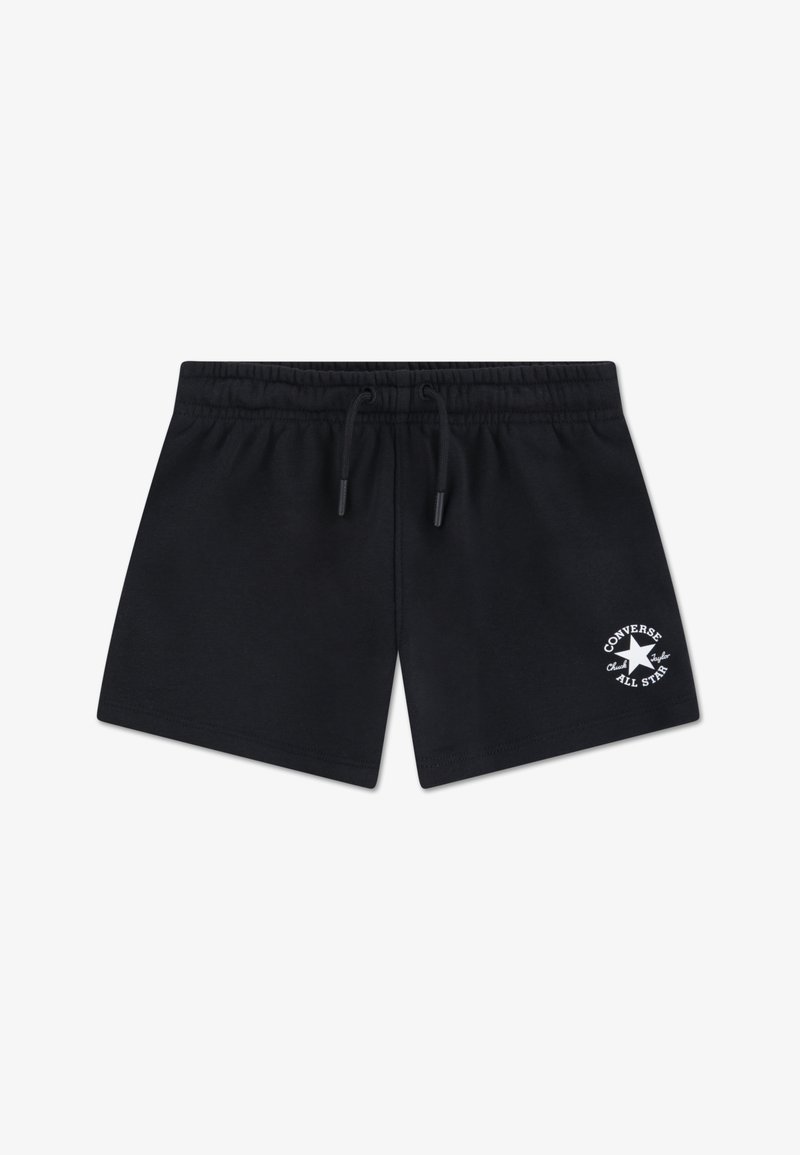 Μαύρο βαμβακερό σορτς με ελαστική μέση και κορδόνι. Διαθέτει λευκό λογότυπο στην κάτω αριστερή πλευρά, που παρουσιάζει το όνομα της μάρκας.