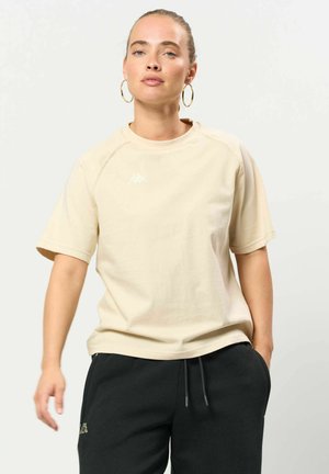 Kappa, LOGO INSPIRE T-SHIRT - Обикновена тениска - beige cream