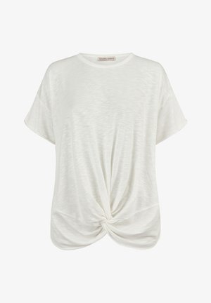 LEICHTES MIT RAFFUNG - Print T-shirt - offwhite