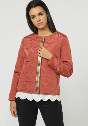 CON LENTEJUELAS - Chaqueta de entretiempo - salmon