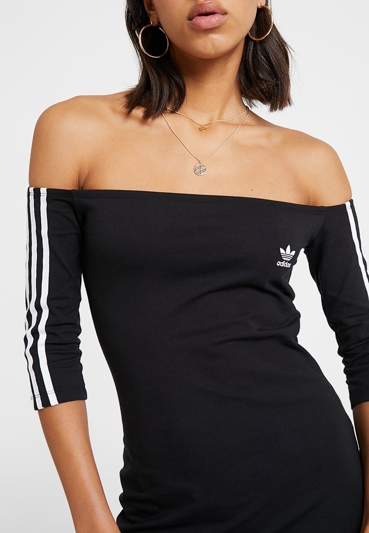 adidas off the shoulder dress adidas No-Shoulder Dress Black