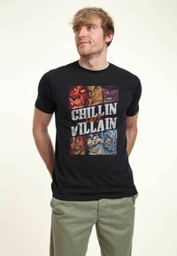 Disney DISNEY VILLAINS VILLAINS CHILLS UNISEX - Print T-shirt - navy blue