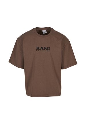 Karl Kani, RETRO STENCIL BOXY T-SHIRT - T-shirt imprimé - brown