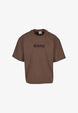 Karl Kani, RETRO STENCIL BOXY T-SHIRT - T-shirt imprimé - brown