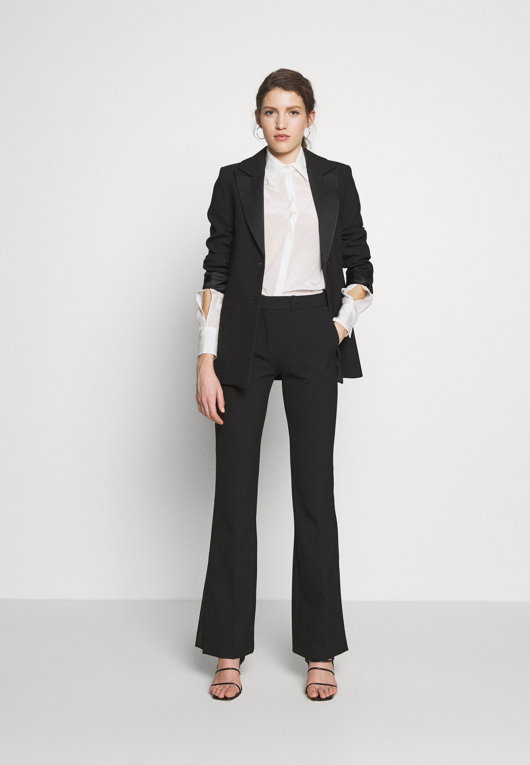 Victoria Victoria Beckham SPLIT SLEEVE Skjorte white Victoria Victoria Beckham SCARF NECK - Bluser - white