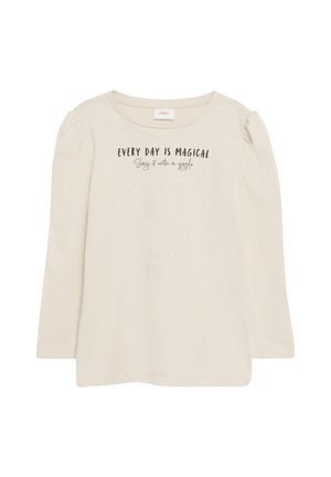 MIT SCHMUCKSTEINEN - Longsleeve - helles sand