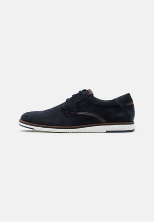 LEATHER - Stringate sportive - dark blue