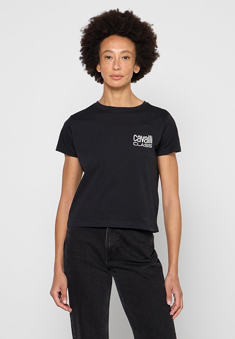 Cavalli Class T-shirt print zwart
