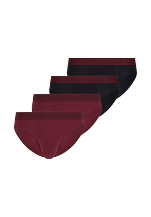 4ER PACK FLOWING - Slip - schwarz dunkelrot