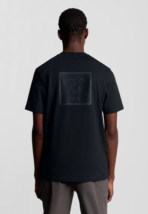 SS RUBBERISED LOGO GRAPHIC  - T-shirt med print - z dark navy