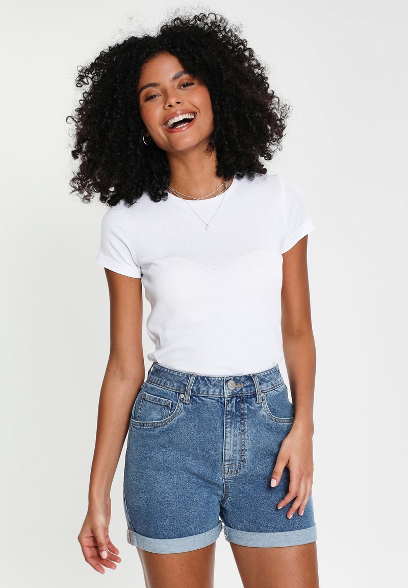 Threadbare CALAIS CLASSIC - Shorts vaqueros - mid wash