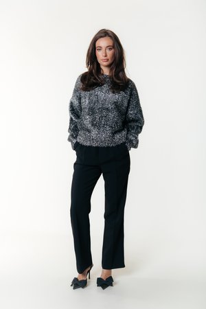 JIBY PINTUCK GLITTER - Nadrágok - black