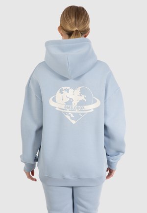 AMORA FULL ZIP HOODIE BACK PRINT - Sweatjakke - hellblau