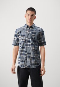 Wrangler - Shirt - blue patchwork Thumbnail Image 1