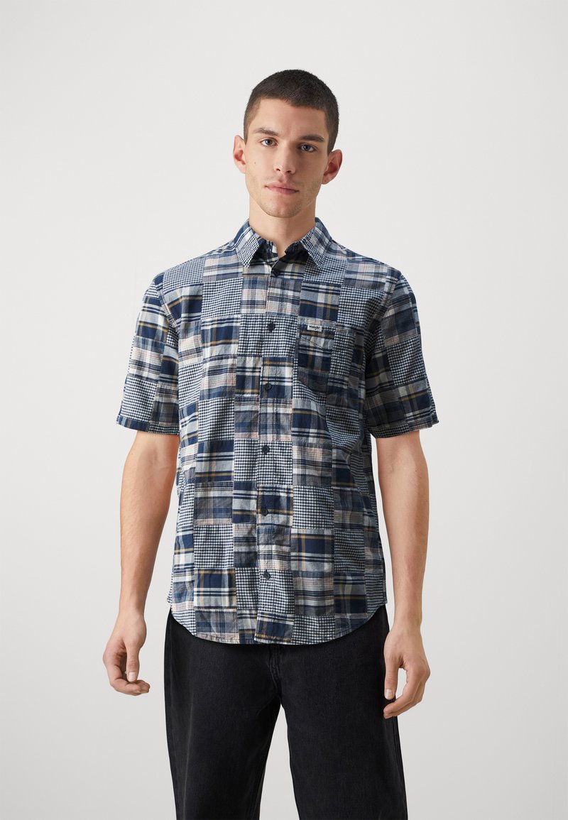 Wrangler - Shirt - blue patchwork, Enlarge