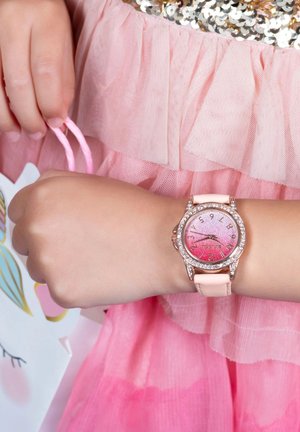 Tikkers, TIKKERS KINDERUHR GLITZER ROSA KUNSTLEDERARMBAND - Orologio - pink
