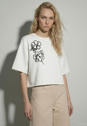 HYPEDROP, T-SHIRT HDMARGARET BOXY - T-shirt con stampa - cloud dancer