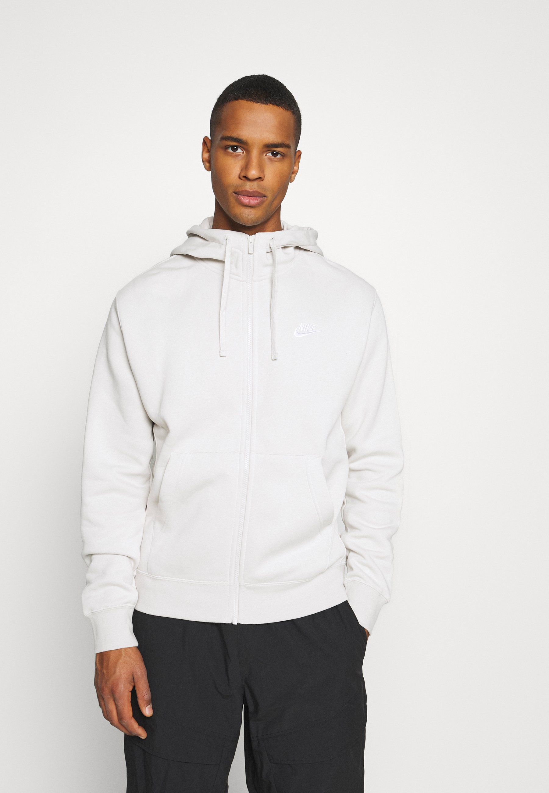 white nike club hoodie